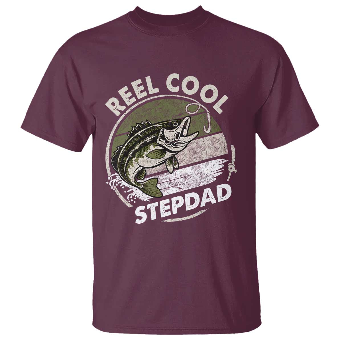 Reel Cool Stepdad T Shirt Fathers Day Gift for Fisherman Bonus Dad