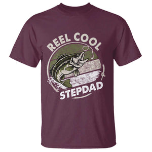 Reel Cool Stepdad T Shirt Fathers Day Gift for Fisherman Bonus Dad