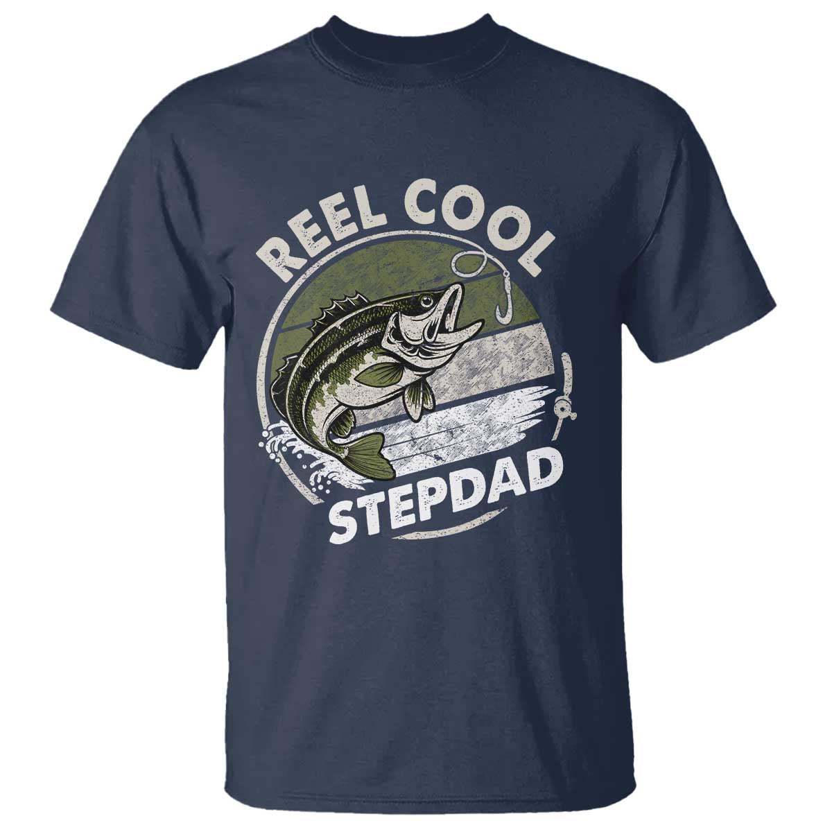 Reel Cool Stepdad T Shirt Fathers Day Gift for Fisherman Bonus Dad