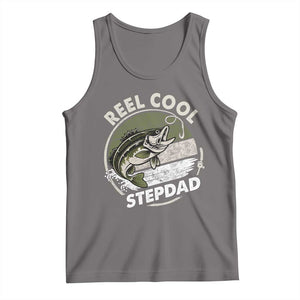 Reel Cool Stepdad Tank Top Fathers Day Gift for Fisherman Bonus Dad