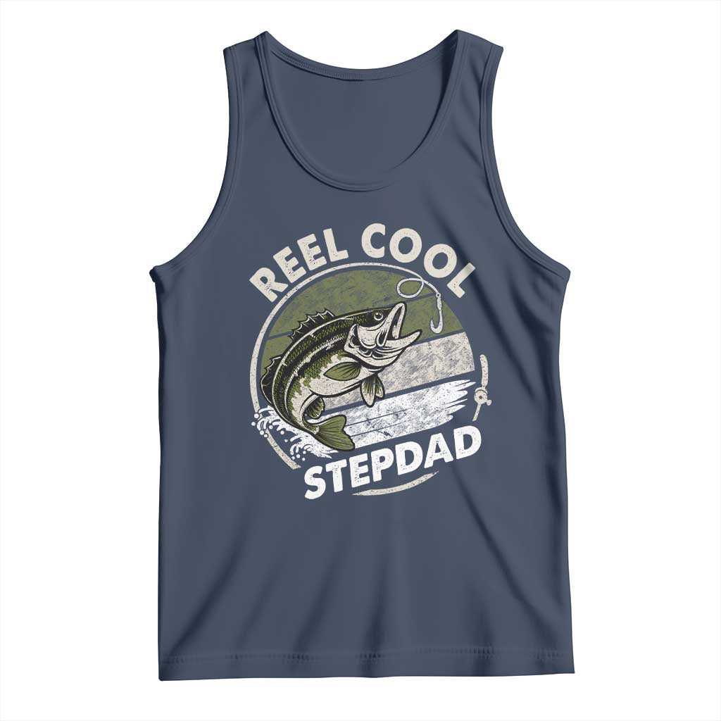 Reel Cool Stepdad Tank Top Fathers Day Gift for Fisherman Bonus Dad