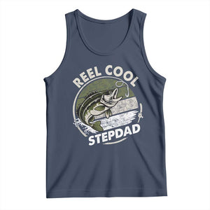 Reel Cool Stepdad Tank Top Fathers Day Gift for Fisherman Bonus Dad