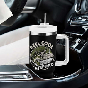 Reel Cool Stepdad Tumbler With Handle Fathers Day Gift for Fisherman Bonus Dad