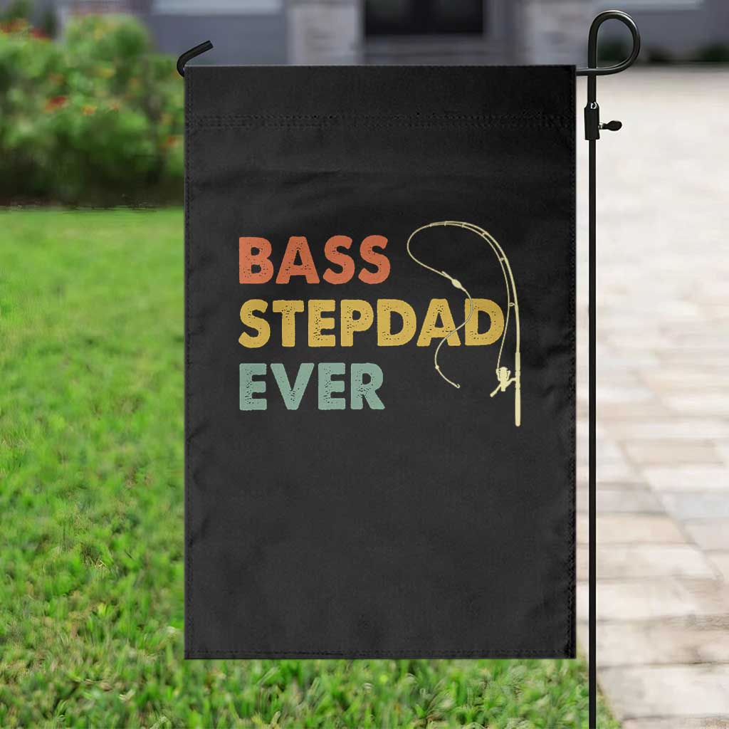 Fishing Bonus Dad Garden Flag Retro Bass Stepdad Ever Fathers Day Fisherman TS10 Print Your Wear