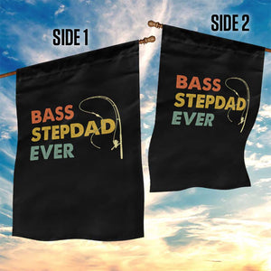 Fishing Bonus Dad Garden Flag Retro Bass Stepdad Ever Fathers Day Fisherman TS10 Print Your Wear