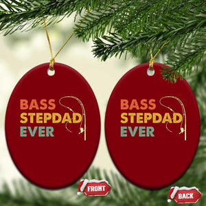 Fishing Bonus Dad Ceramic Ornament Retro Bass Stepdad Ever Fathers Day Fisherman TS10 Print Your Wear