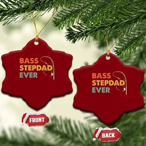 Fishing Bonus Dad Ceramic Ornament Retro Bass Stepdad Ever Fathers Day Fisherman TS10 Print Your Wear