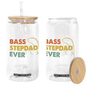 Fishing Bonus Dad Glass Can Retro Bass Stepdad Ever Fathers Day Fisherman TS10 Print Your Wear