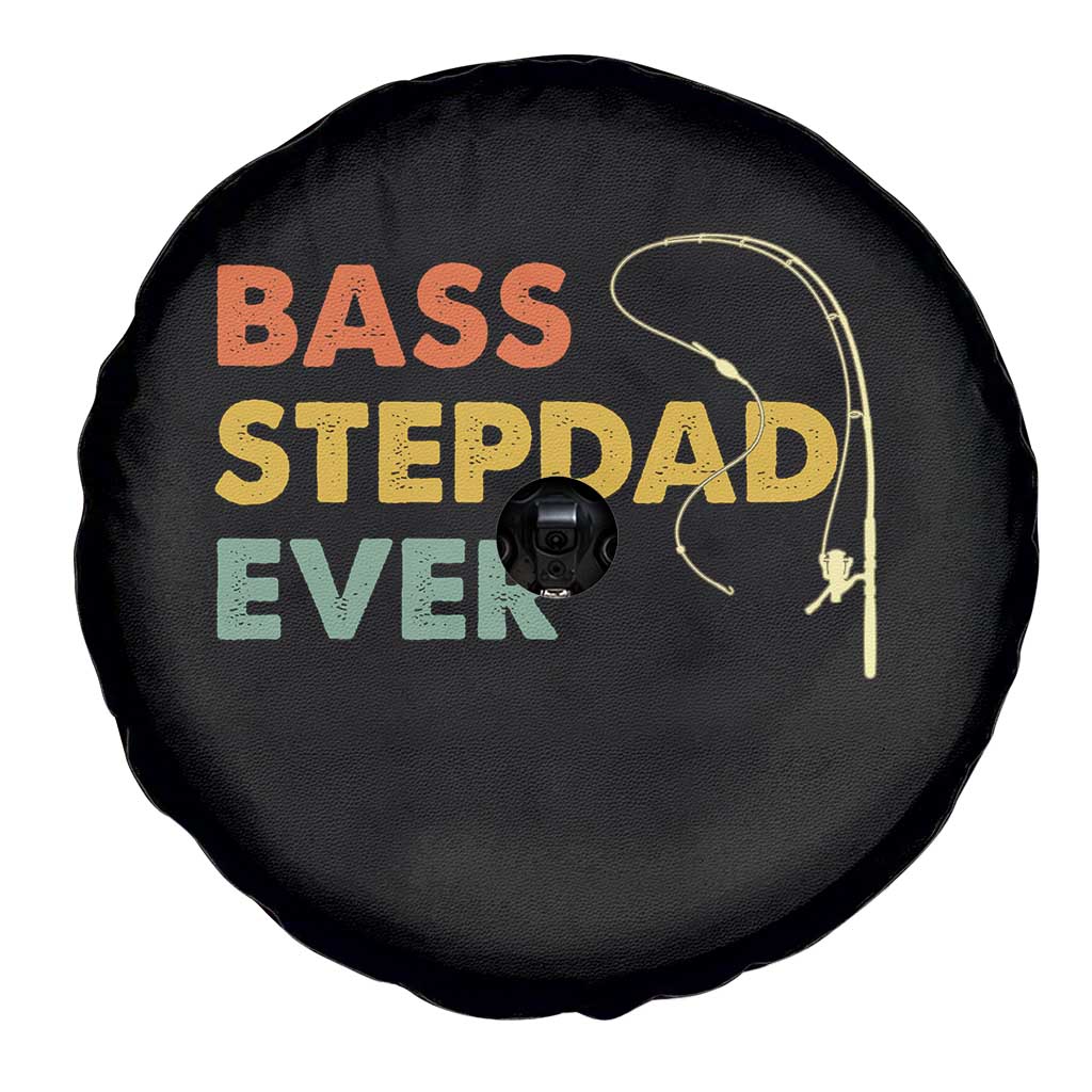Fishing Bonus Dad Spare Tire Cover Retro Bass Stepdad Ever Fathers Day Fisherman TS10 Print Your Wear