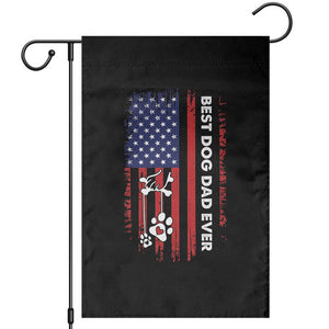 Best Dog Dad Ever Garden Flag Fathers Day Gift From Dog USA Flag Puppy Lover Paw