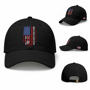 Best Dog Dad Ever Baseball Cap Fathers Day Gift From Dog USA Flag Puppy Lover Paw