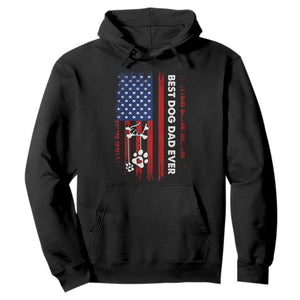 Best Dog Dad Ever Hoodie Fathers Day Gift From Dog USA Flag Puppy Lover Paw
