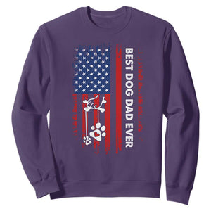 Best Dog Dad Ever Sweatshirt Fathers Day Gift From Dog USA Flag Puppy Lover Paw