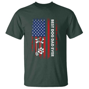 Best Dog Dad Ever T Shirt Fathers Day Gift From Dog USA Flag Puppy Lover Paw