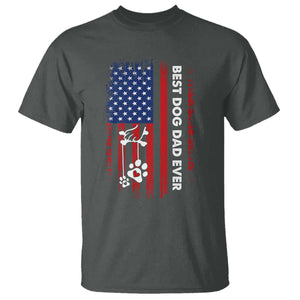 Best Dog Dad Ever T Shirt Fathers Day Gift From Dog USA Flag Puppy Lover Paw