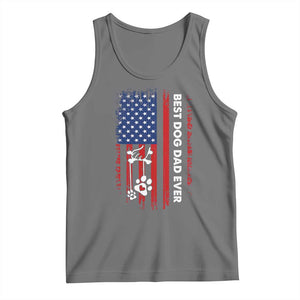 Best Dog Dad Ever Tank Top Fathers Day Gift From Dog USA Flag Puppy Lover Paw