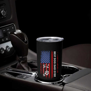 Best Dog Dad Ever Tumbler Cup Fathers Day Gift From Dog USA Flag Puppy Lover Paw
