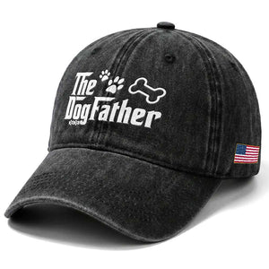Dog Dad Washed Cotton Baseball Cap The Dogfather Fathers Day Gift For Dog Lovers