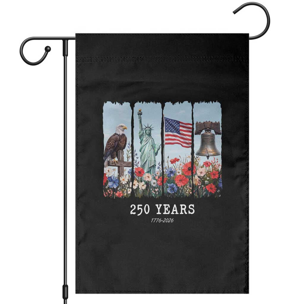 250 Years American 1776 2026 Garden Flag 250th 4th July Independence Day Eagle Statue of Liberty Flag