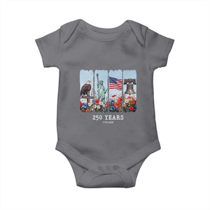 250 Years American 1776 2026 Baby Onesie 250th 4th July Independence Day Eagle Statue of Liberty Flag