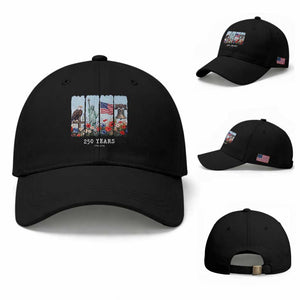 250 Years American 1776 2026 Baseball Cap 250th 4th July Independence Day Eagle Statue of Liberty Flag