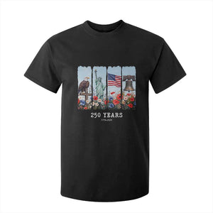 250 Years American 1776 2026 T Shirt For Kid 250th 4th July Independence Day Eagle Statue of Liberty Flag