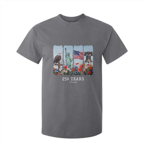 250 Years American 1776 2026 T Shirt For Kid 250th 4th July Independence Day Eagle Statue of Liberty Flag