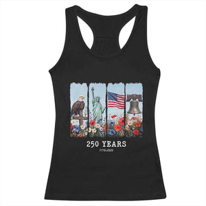 250 Years American 1776 2026 Racerback Tank Top 250th 4th July Independence Day Eagle Statue of Liberty Flag