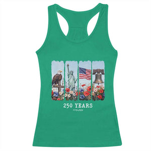 250 Years American 1776 2026 Racerback Tank Top 250th 4th July Independence Day Eagle Statue of Liberty Flag