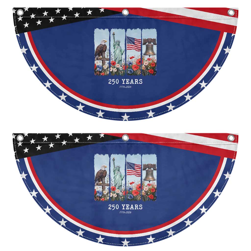 250 Years American 1776 2026 Patriotic Fan Flag 250th 4th July Independence Day Eagle Statue of Liberty Flag TS10 2pcs pack Classic Navy Print Your Wear