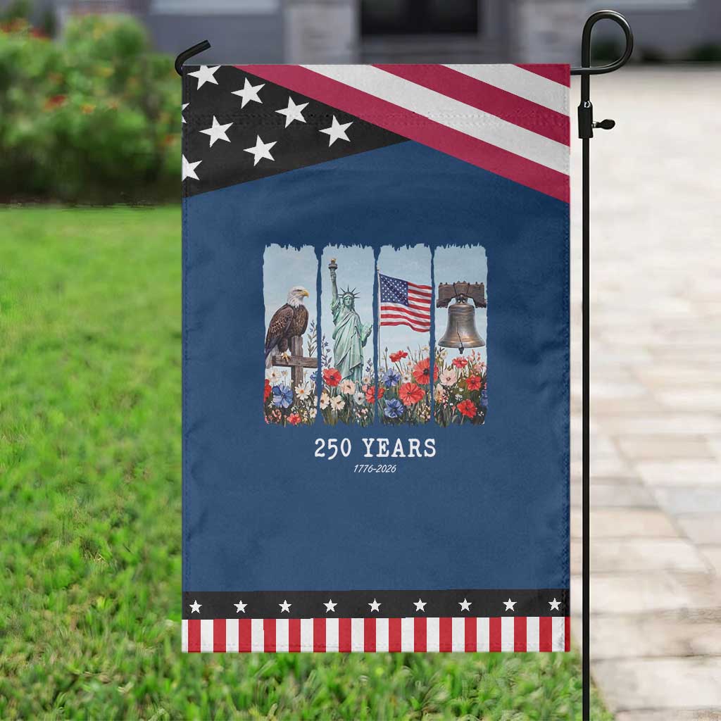 250 Years American 1776 2026 Patriotic Garden Flag 250th 4th July Independence Day Eagle Statue of Liberty Flag
