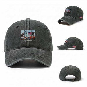 250 Years American 1776 2026 Washed Cotton Baseball Cap 250th 4th July Independence Day Eagle Statue of Liberty Flag