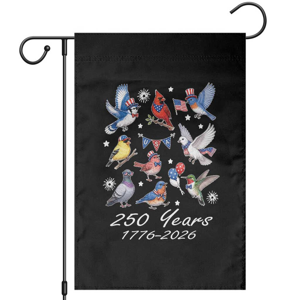 USA 250th Anniversary Bird Garden Flag Patriotic American Birds Independence Day Birdwatchers Birders TS10 Black Print Your Wear