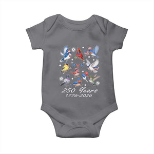 USA 250th Anniversary Bird Baby Onesie Patriotic American Birds Independence Day Birdwatchers Birders
