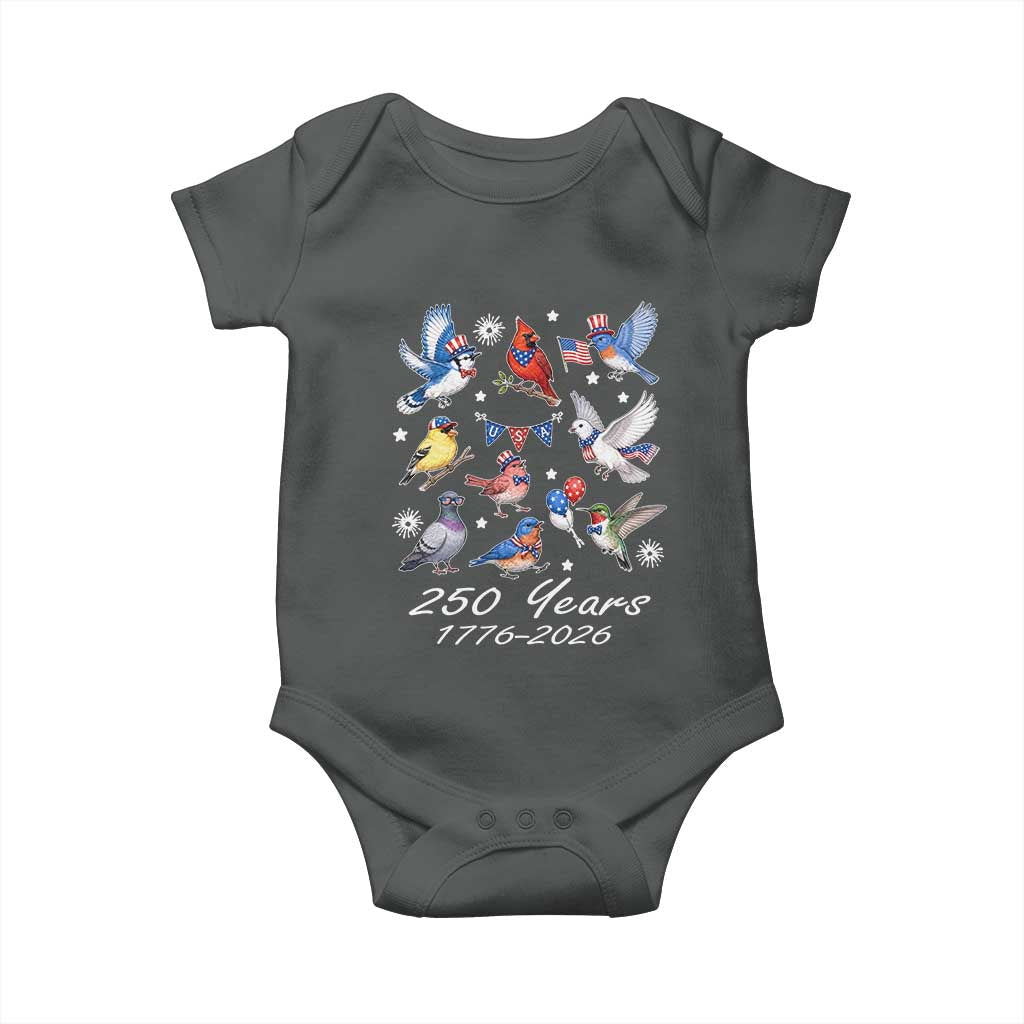 USA 250th Anniversary Bird Baby Onesie Patriotic American Birds Independence Day Birdwatchers Birders