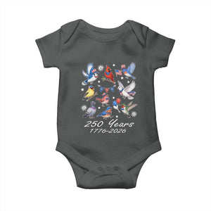 USA 250th Anniversary Bird Baby Onesie Patriotic American Birds Independence Day Birdwatchers Birders