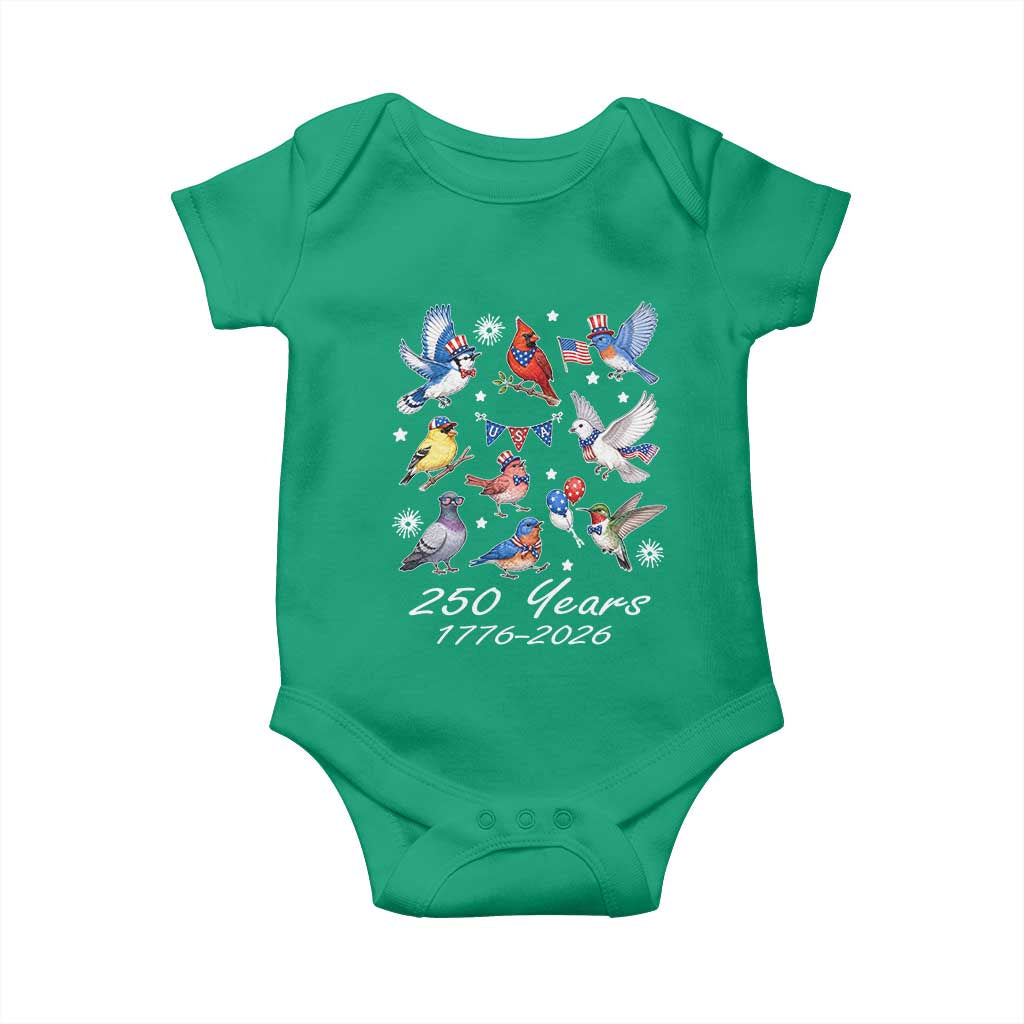 USA 250th Anniversary Bird Baby Onesie Patriotic American Birds Independence Day Birdwatchers Birders