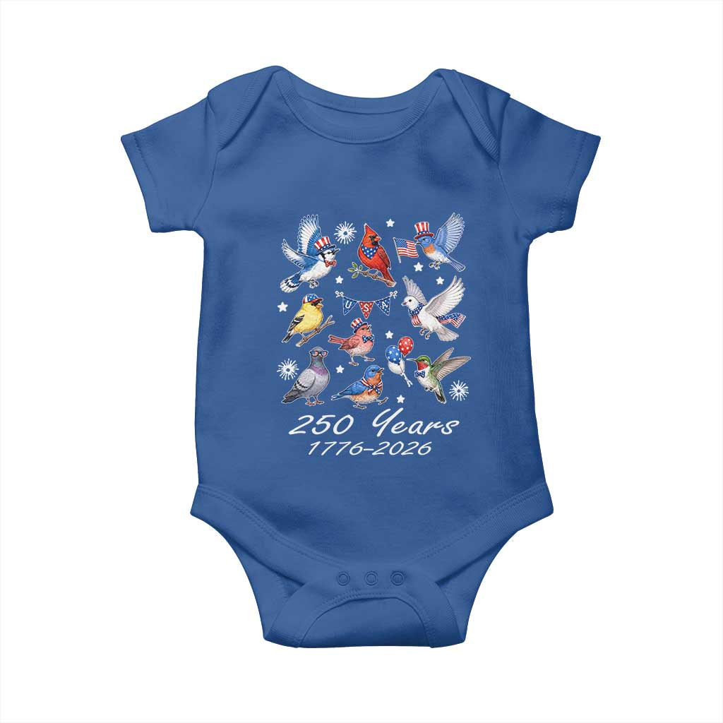USA 250th Anniversary Bird Baby Onesie Patriotic American Birds Independence Day Birdwatchers Birders