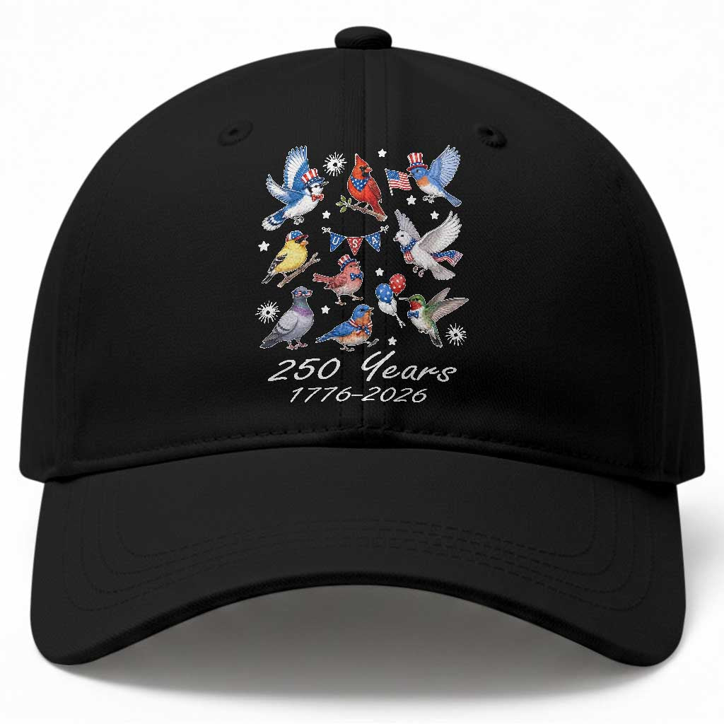 USA 250th Anniversary Bird Baseball Cap Patriotic American Birds Independence Day Birdwatchers Birders