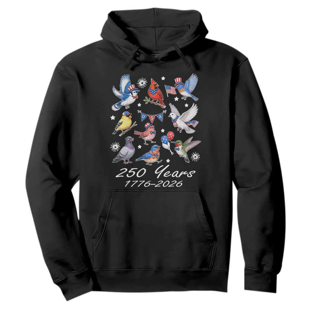 USA 250th Anniversary Bird Hoodie Patriotic American Birds Independence Day Birdwatchers Birders