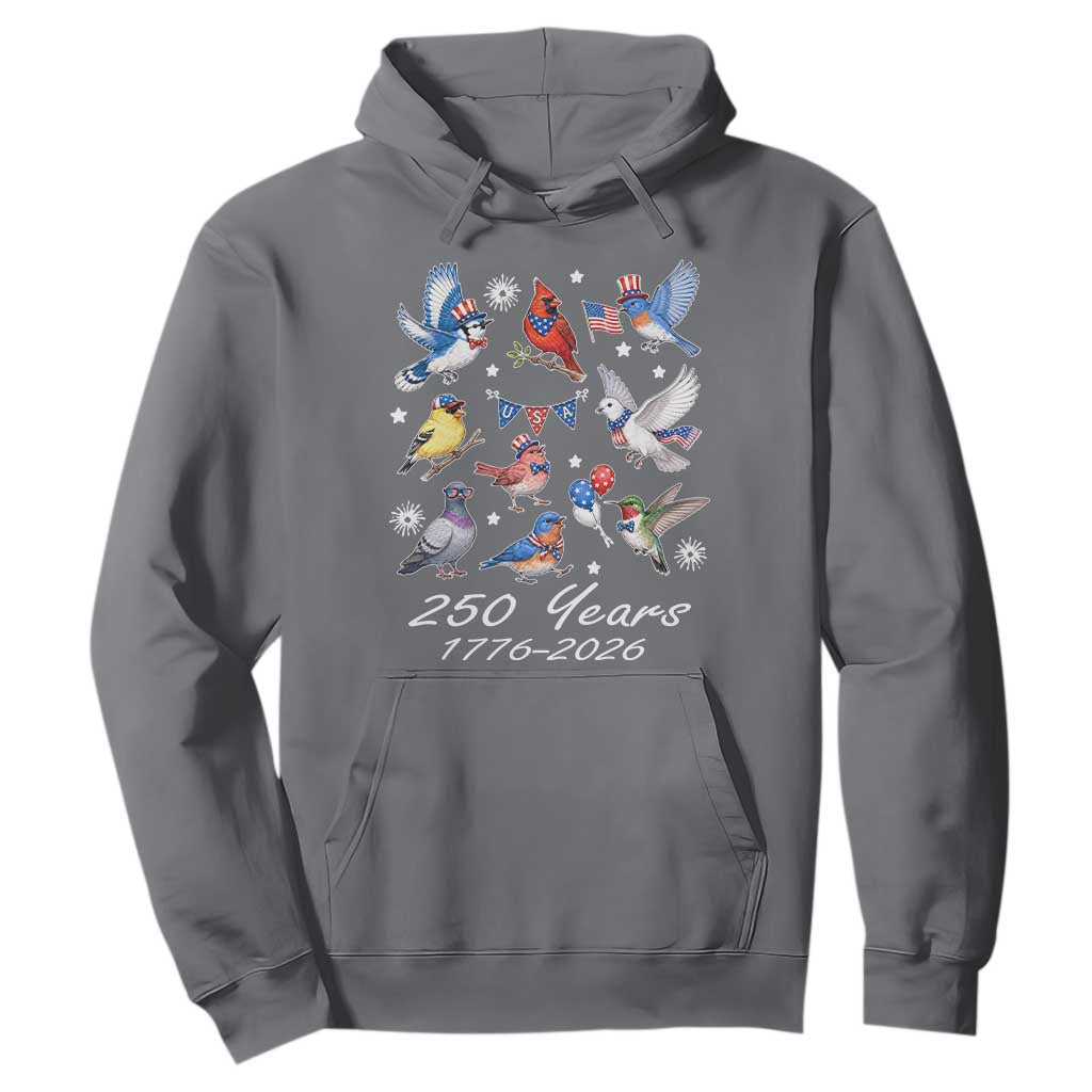USA 250th Anniversary Bird Hoodie Patriotic American Birds Independence Day Birdwatchers Birders