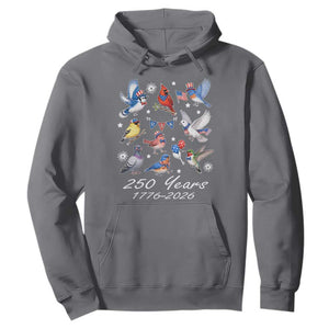 USA 250th Anniversary Bird Hoodie Patriotic American Birds Independence Day Birdwatchers Birders