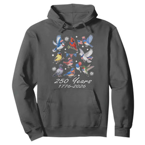 USA 250th Anniversary Bird Hoodie Patriotic American Birds Independence Day Birdwatchers Birders