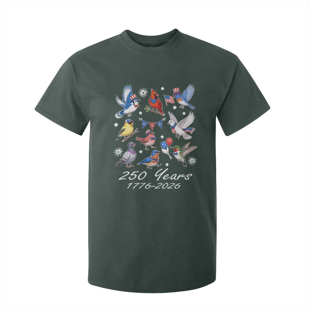 USA 250th Anniversary Bird T Shirt For Kid Patriotic American Birds Independence Day Birdwatchers Birders
