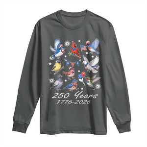USA 250th Anniversary Bird Long Sleeve Shirt Patriotic American Birds Independence Day Birdwatchers Birders