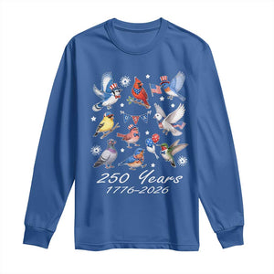 USA 250th Anniversary Bird Long Sleeve Shirt Patriotic American Birds Independence Day Birdwatchers Birders