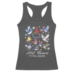 USA 250th Anniversary Bird Racerback Tank Top Patriotic American Birds Independence Day Birdwatchers Birders