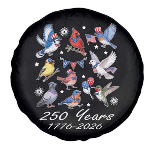 USA 250th Anniversary Bird Spare Tire Cover Patriotic American Birds Independence Day Birdwatchers Birders
