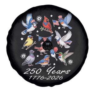 USA 250th Anniversary Bird Spare Tire Cover Patriotic American Birds Independence Day Birdwatchers Birders