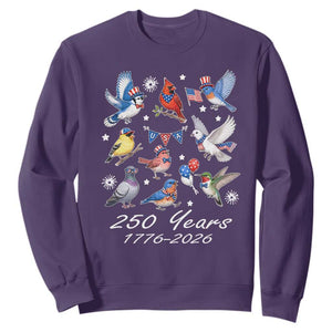 USA 250th Anniversary Bird Sweatshirt Patriotic American Birds Independence Day Birdwatchers Birders